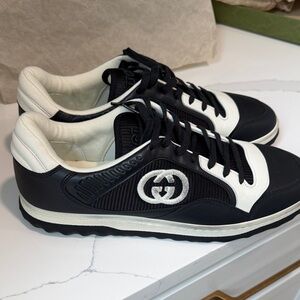 New Gucci Mac 80 Men's Black and Cream Sneakers
